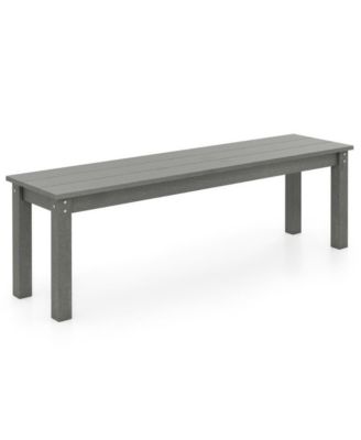 Steel Frame Garden Bench 55-Inch with Backrest