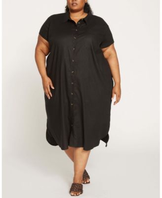 Universal Standard Plus Size Dune Linen Shirtdress - Macy's