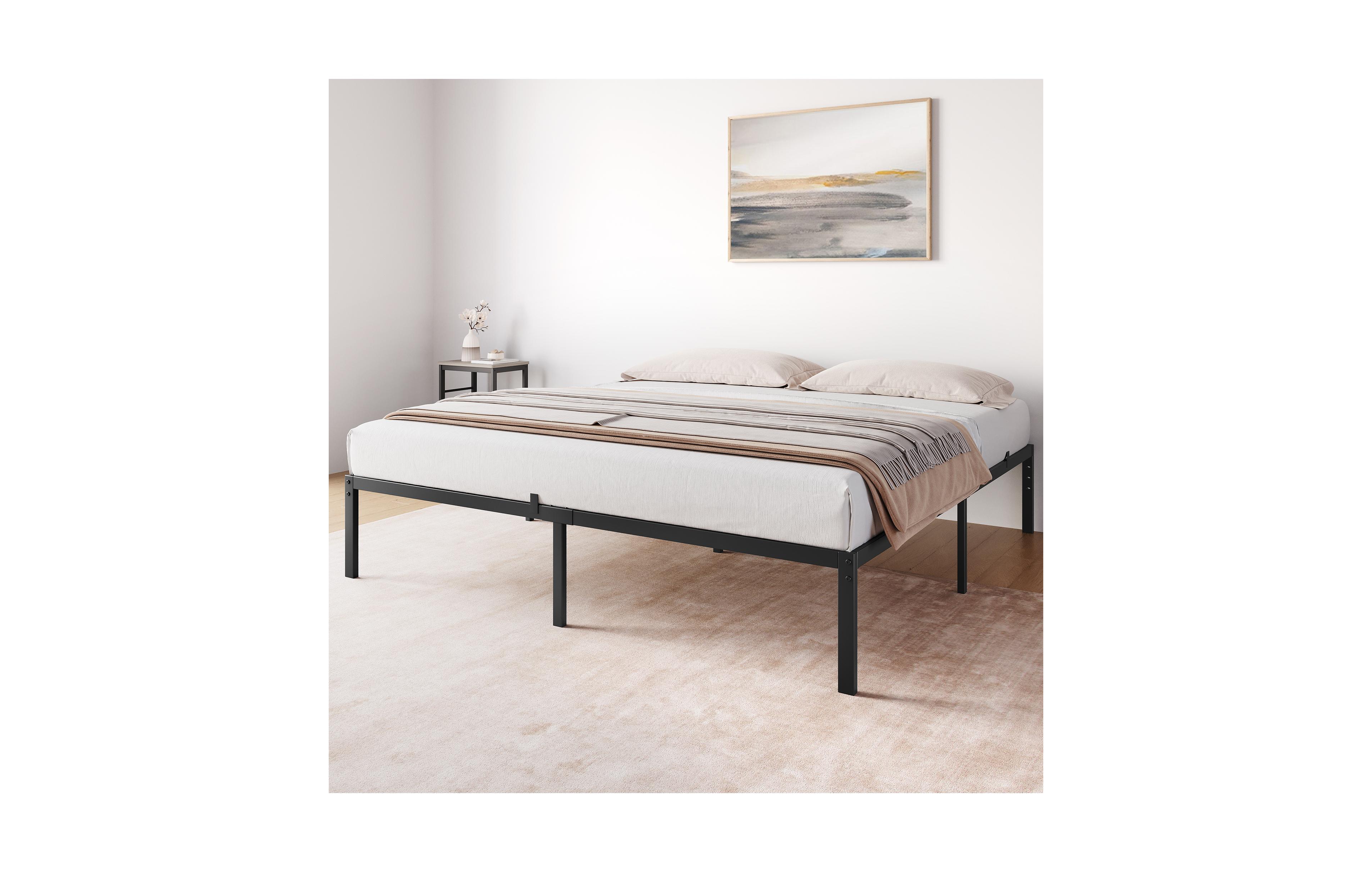 homfan 14Inch Heavy Duty Metal Platform Bed Frame - Sturdy Low Profile Mattress Foundation