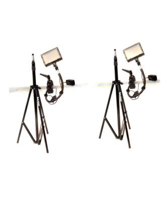 Grip-182K Gripper Gooseneck 2-Light Kit, Includes 2x FP-180 Dimmable LED Light, 2x Gooseneck Arm, 2x Gripper Clamp, 2x AC-180 Power