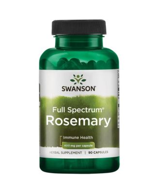 Swanson Full Spectrum Rosemary 400 Miligram Immune Health Support, Natural Formula, Defend Body and Wellness, 90 Capsules