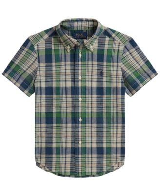 Boys' 2-7 Plaid Cotton Shirt