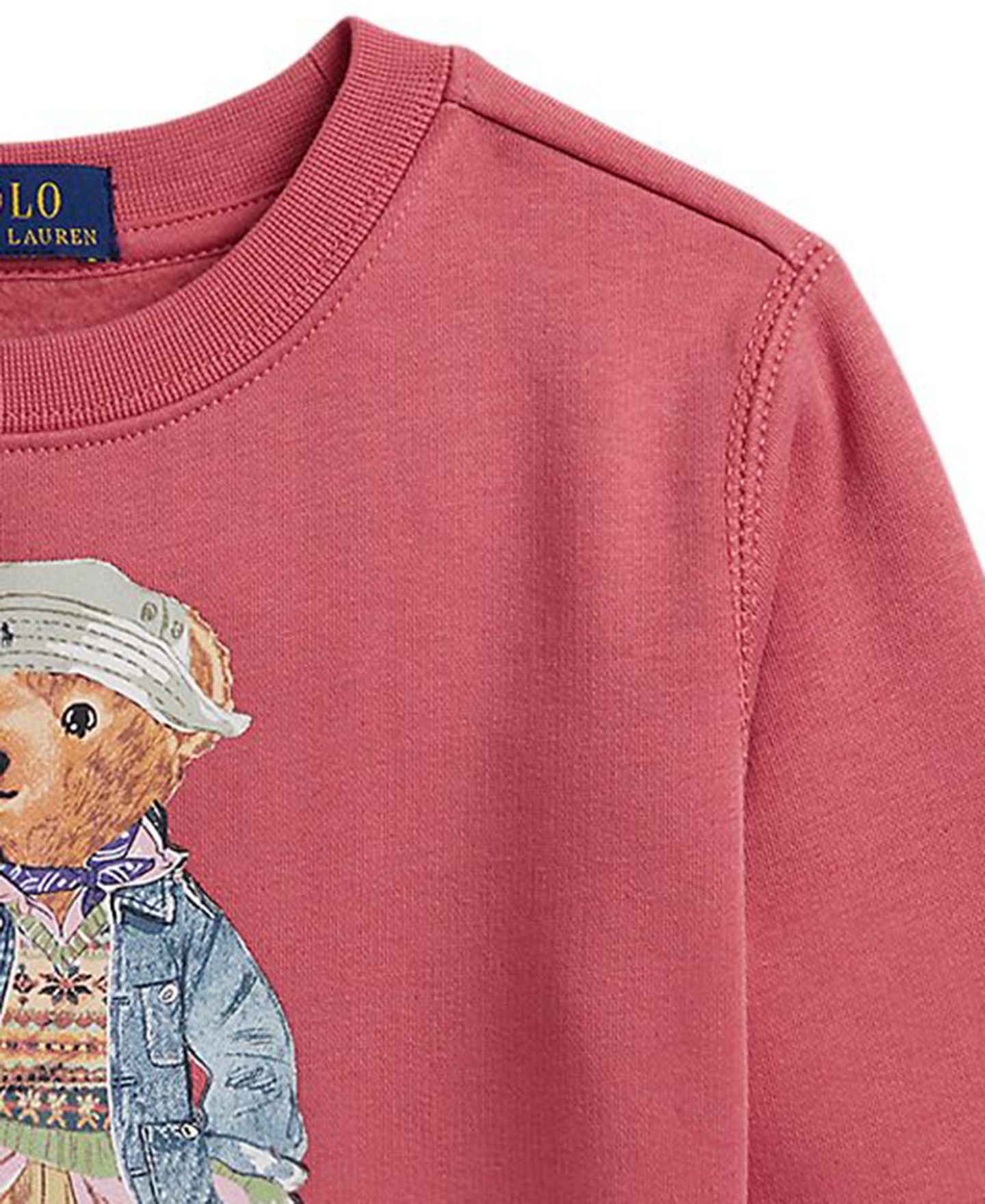 Свитшот Polo Ralph Lauren Polo Bear Long-Sleeve Sweatshirt для мальчиков, цвет: Ягодный — фото 3