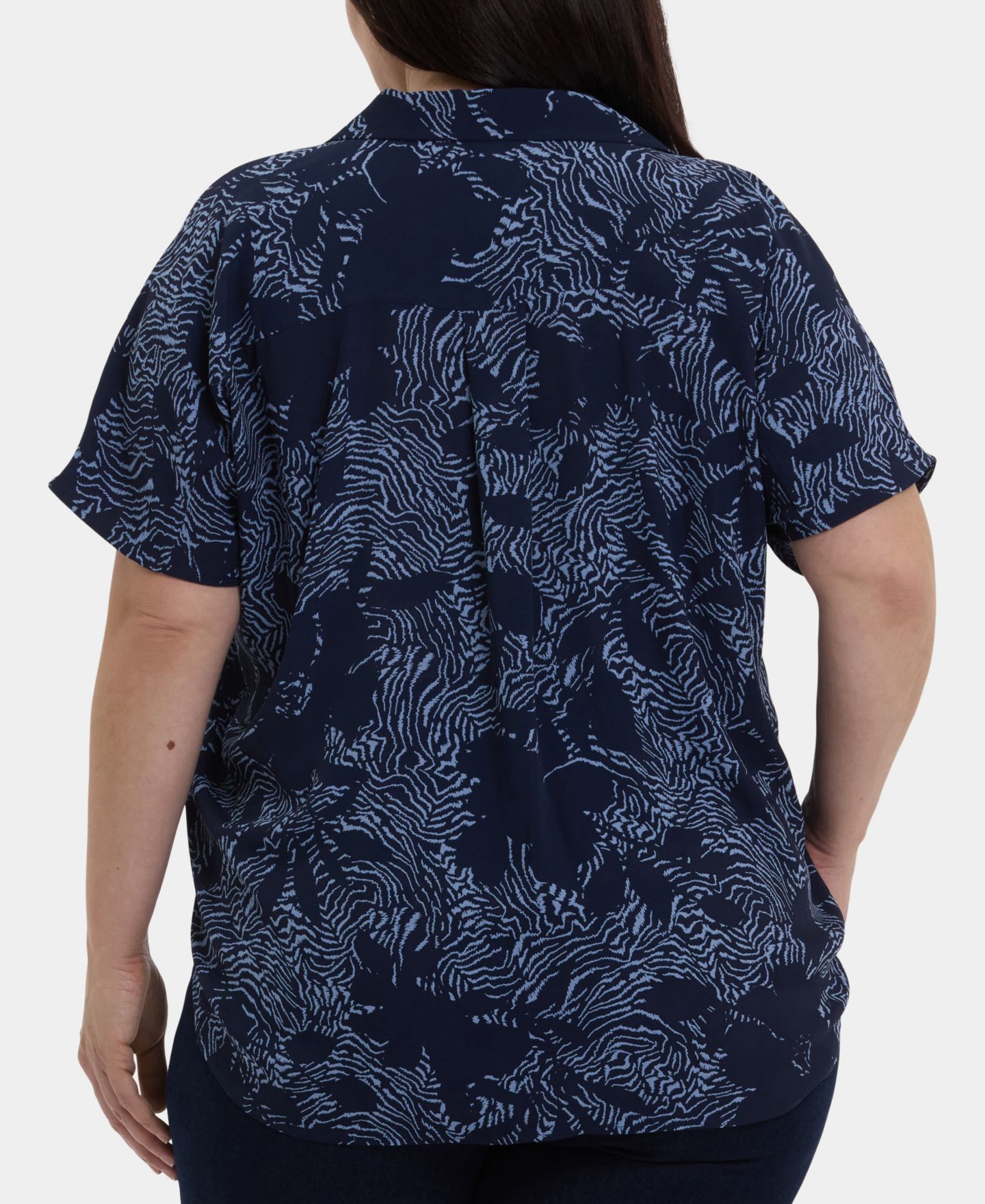 Женский топ NYDJ Plus Size Becky Short-Sleeve, цвет: Manuela Reina — фото 5