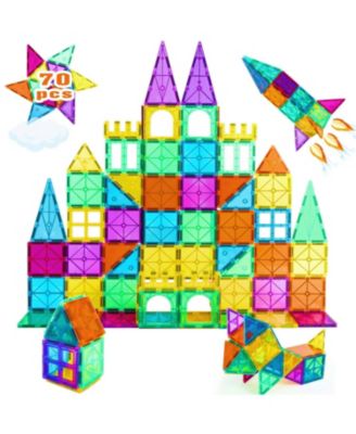 70pcs Magnetic Tiles Educational Building Blocks Set