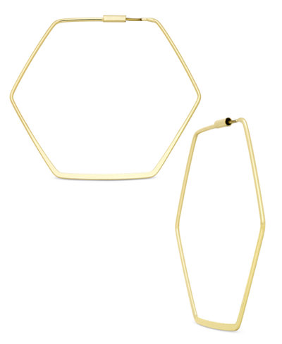 ABS by Allen Schwartz Hexagon Hoop Earrings