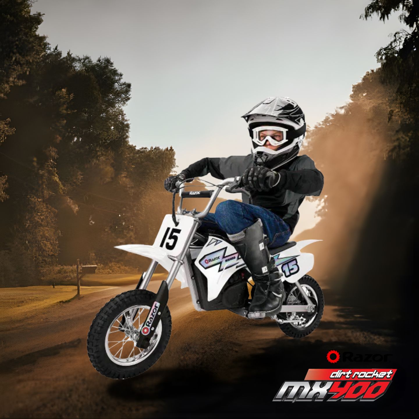 Детская игрушка Razor MX400 Dirt Rocket 24V Electric Dirt Bike, 140-Pound Capacity, Ages 13+ — фото 5