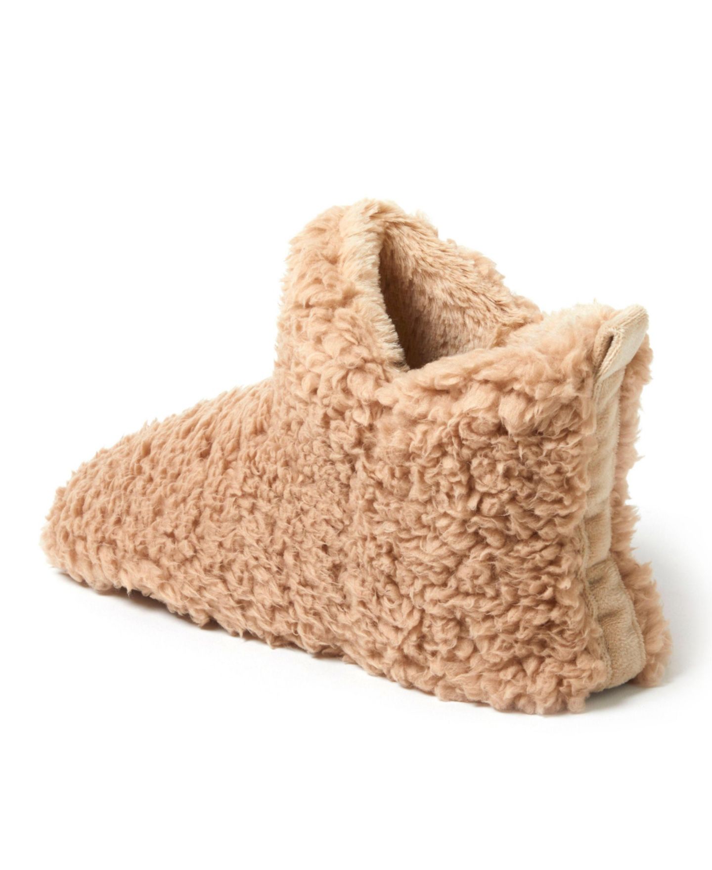 Женские тапочки Dearfoams Chelsea Shaggy Pile Bootie Fuzzy House Slipper, цвет: Латте — фото 6