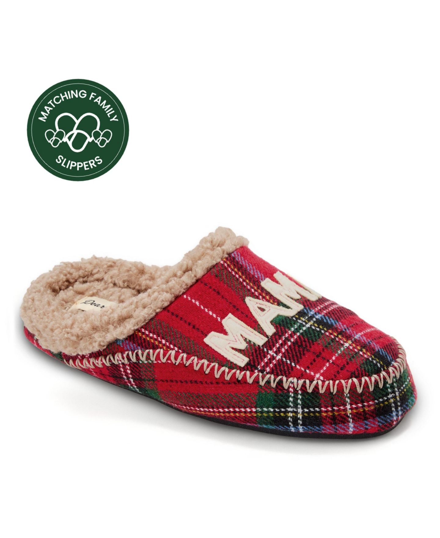 Женские сабо Dearfoams Mama Bear Plaid Clog Slipper, цвет: Клетчатый — фото 7