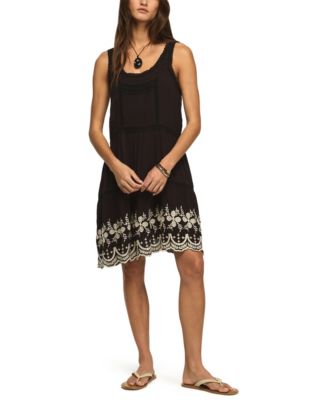 lucky brand embroidered strappy mini dress Lucky Brand Women's Easy Lace Trim Embroidered Mini Dress