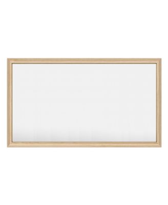 Thick Metal Framed Wall Mirrors for Bedroom, Rectangle Wall-Mounted Mirrors in Wood
