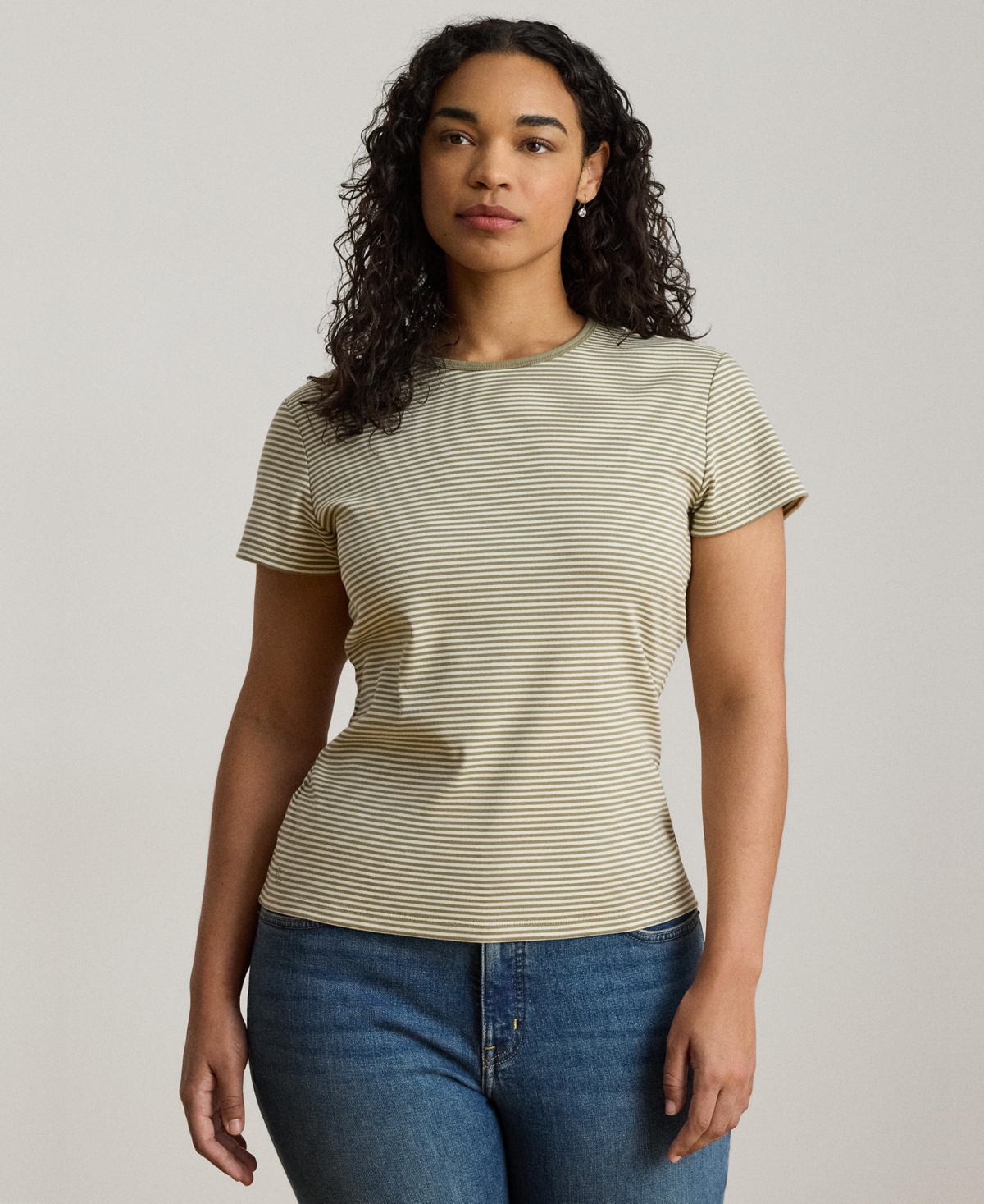 Lauren Ralph Women's Striped Short-Sleeve T-Shirt