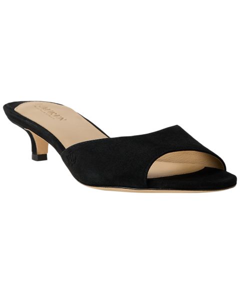 Женские сандалии Lauren Ralph Lauren Francesca Round Toe, цвет: Чёрный замшевый