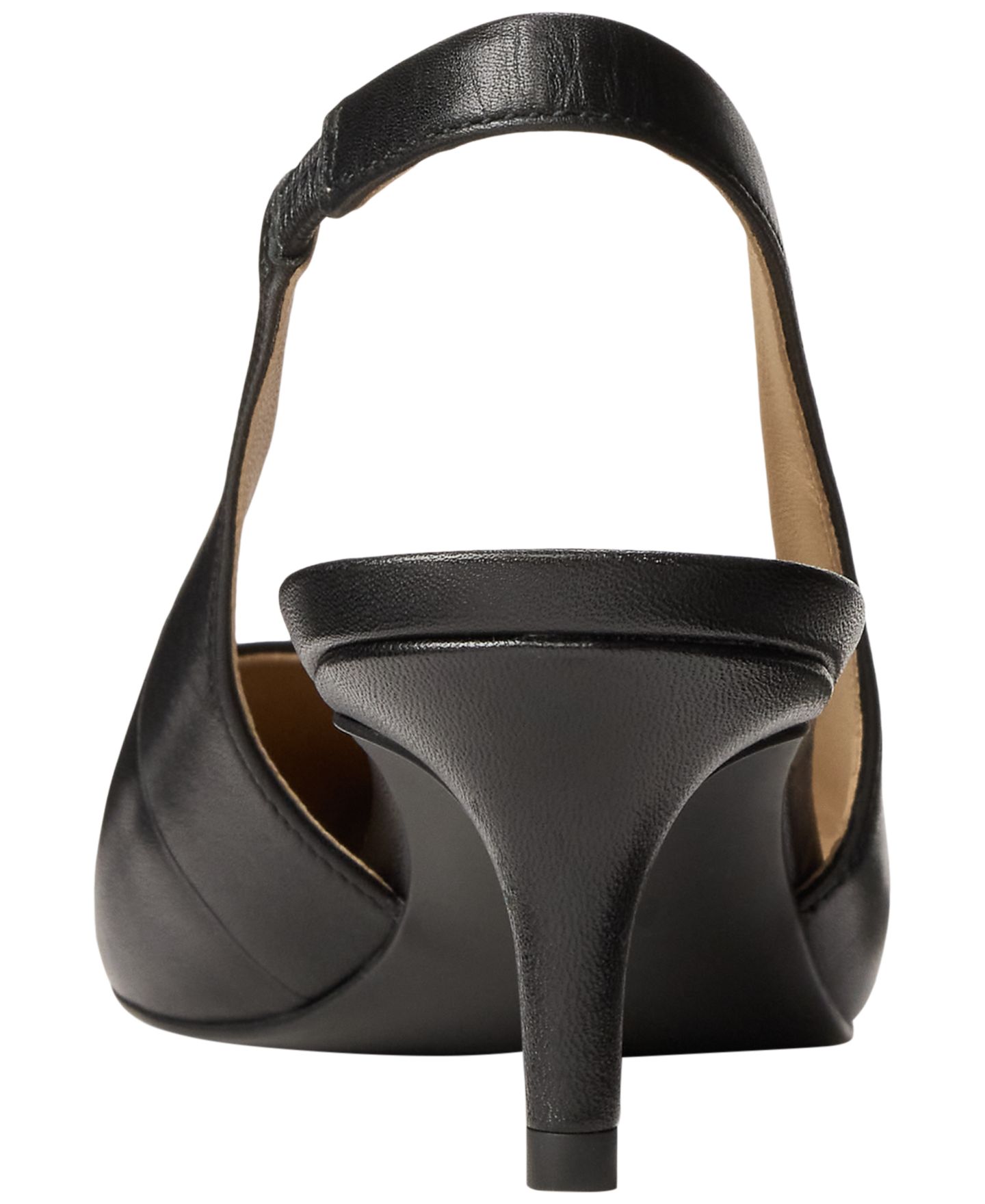 Женские туфли Lauren Ralph Lauren Lolah II Slingback Pumps, цвет: Чёрный кожаный — фото 3