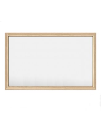 Thick Metal Framed Wall Mirrors for Bedroom, Rectangle Wall-Mounted Mirrors in Wood