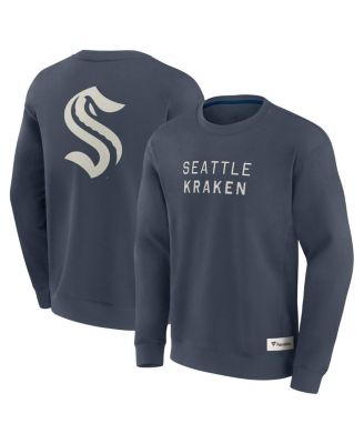 Men's Blue Seattle Kraken Elements Future Ground Lettering Pullover Sweatshirt