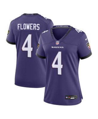 Women's Zay Flowers Purple Baltimore Ravens Team Game Jersey