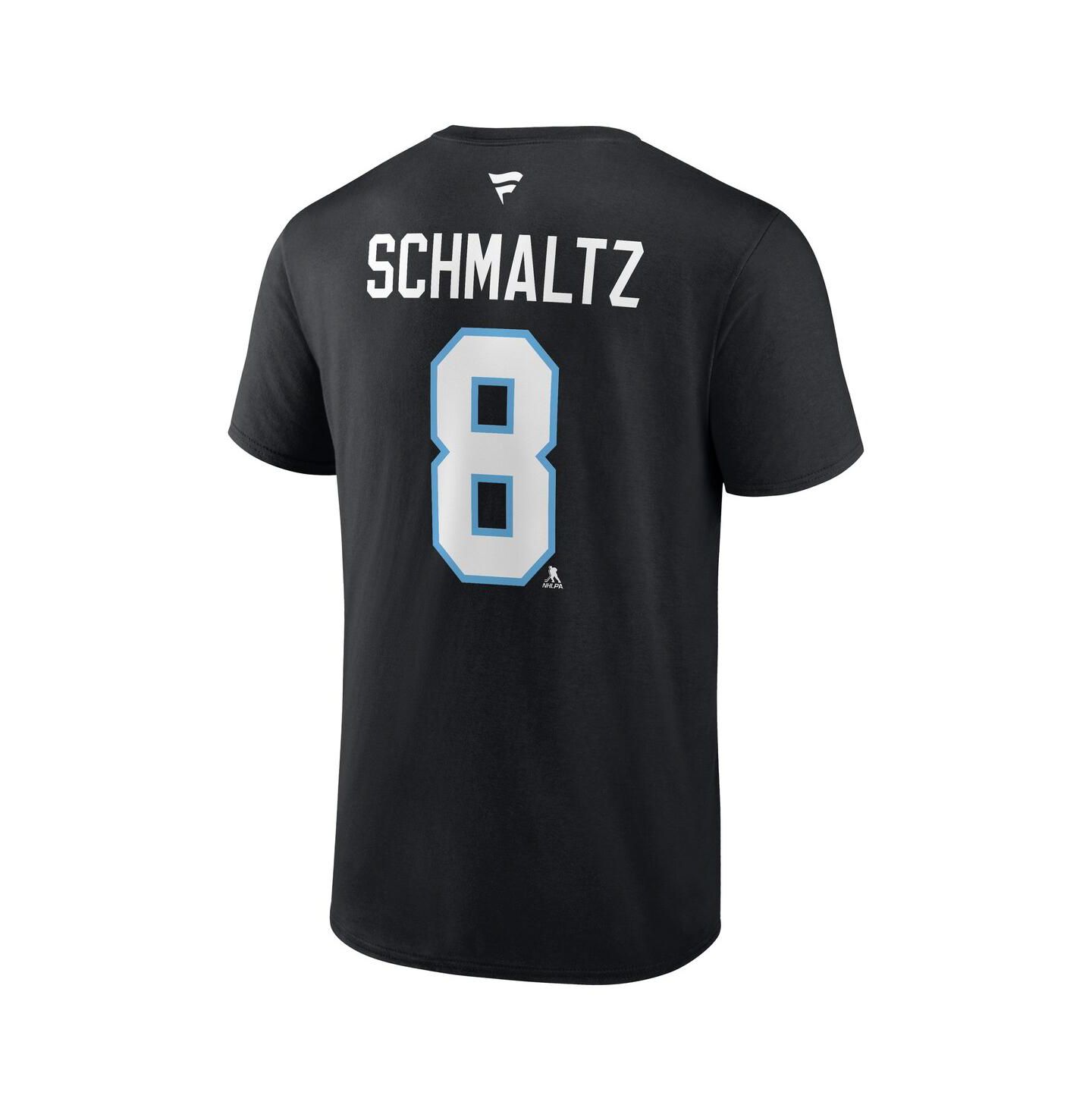 Мужская футболка Fanatics Nick Schmaltz Black Utah Mammoth Authentic Stack Name & Number — фото 3