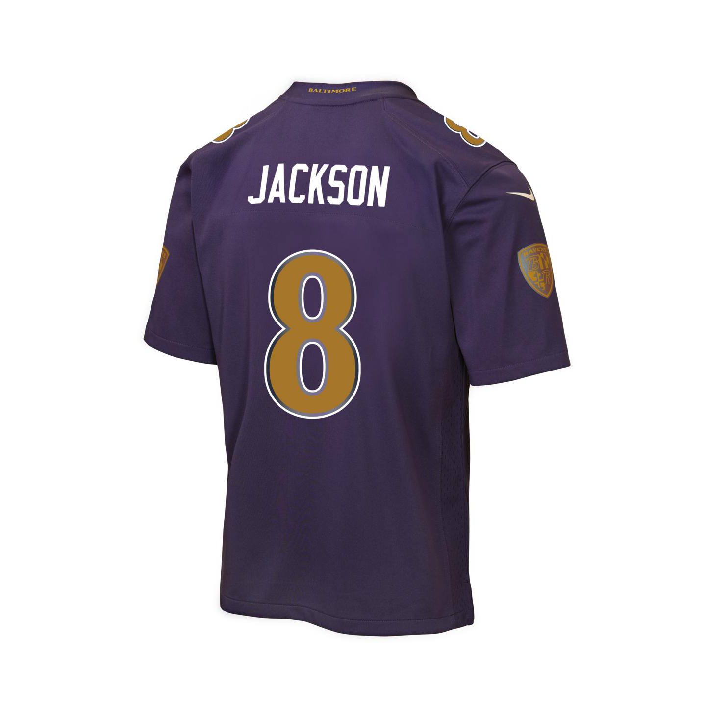 Детское джерси Nike Lamar Jackson Baltimore Ravens Alternate 2 Game, Purple — фото 3