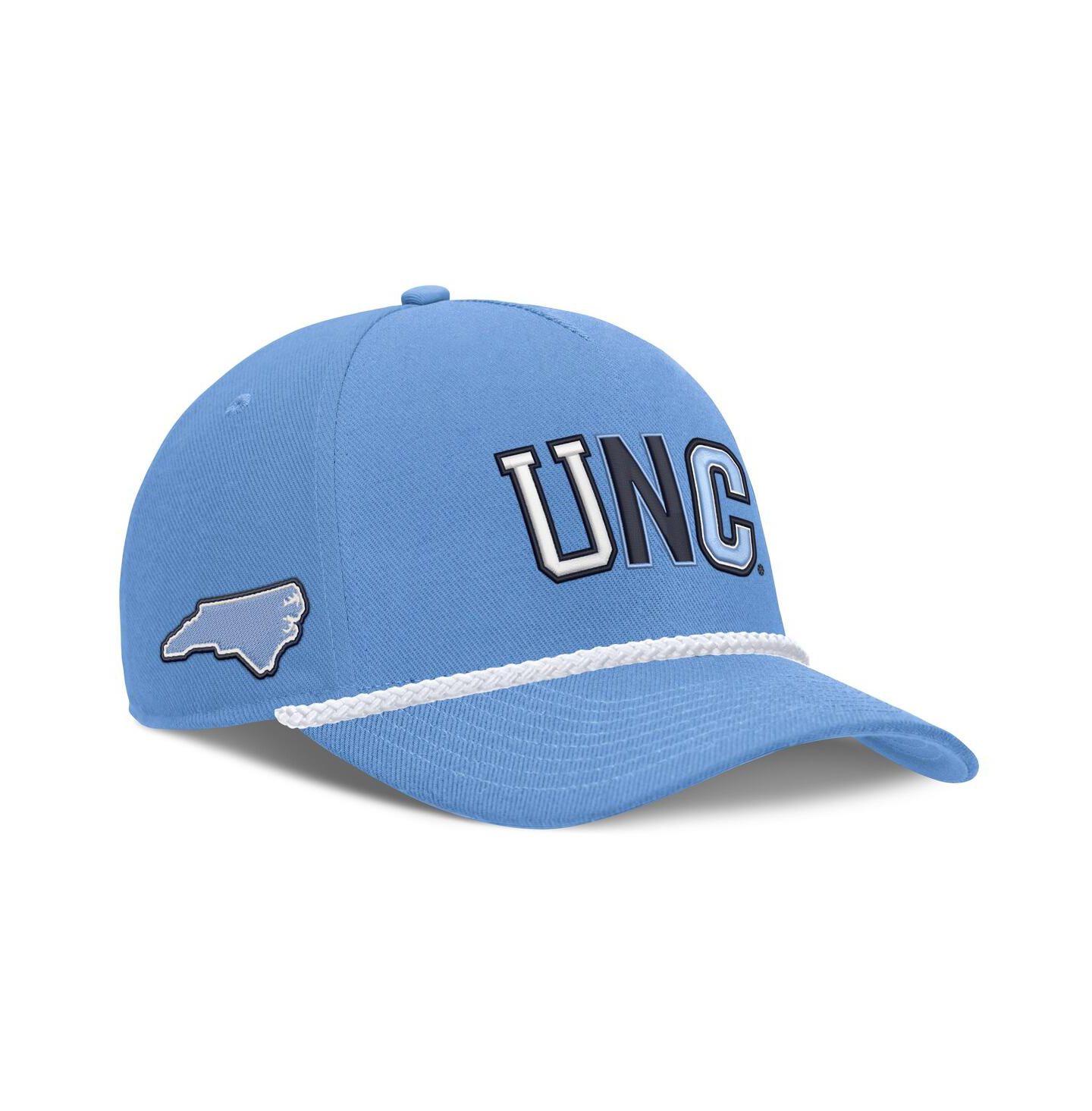 Головные уборы Nike Light Blue North Carolina Tar Heels 2026 Basketball Refresh 5-Panel Rope Rise Hat — фото 1