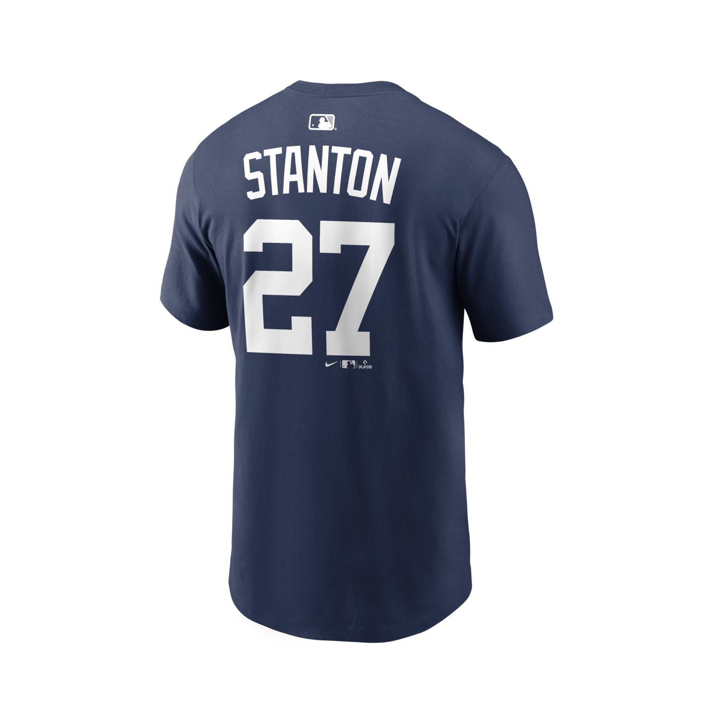 Мужская футболка Nike Giancarlo Stanton Navy New York Yankees Home Name & Number — фото 3