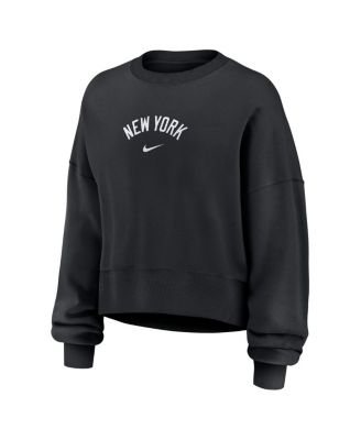 Women's Black New York Yankees Oversized Primetime Sweatshirt