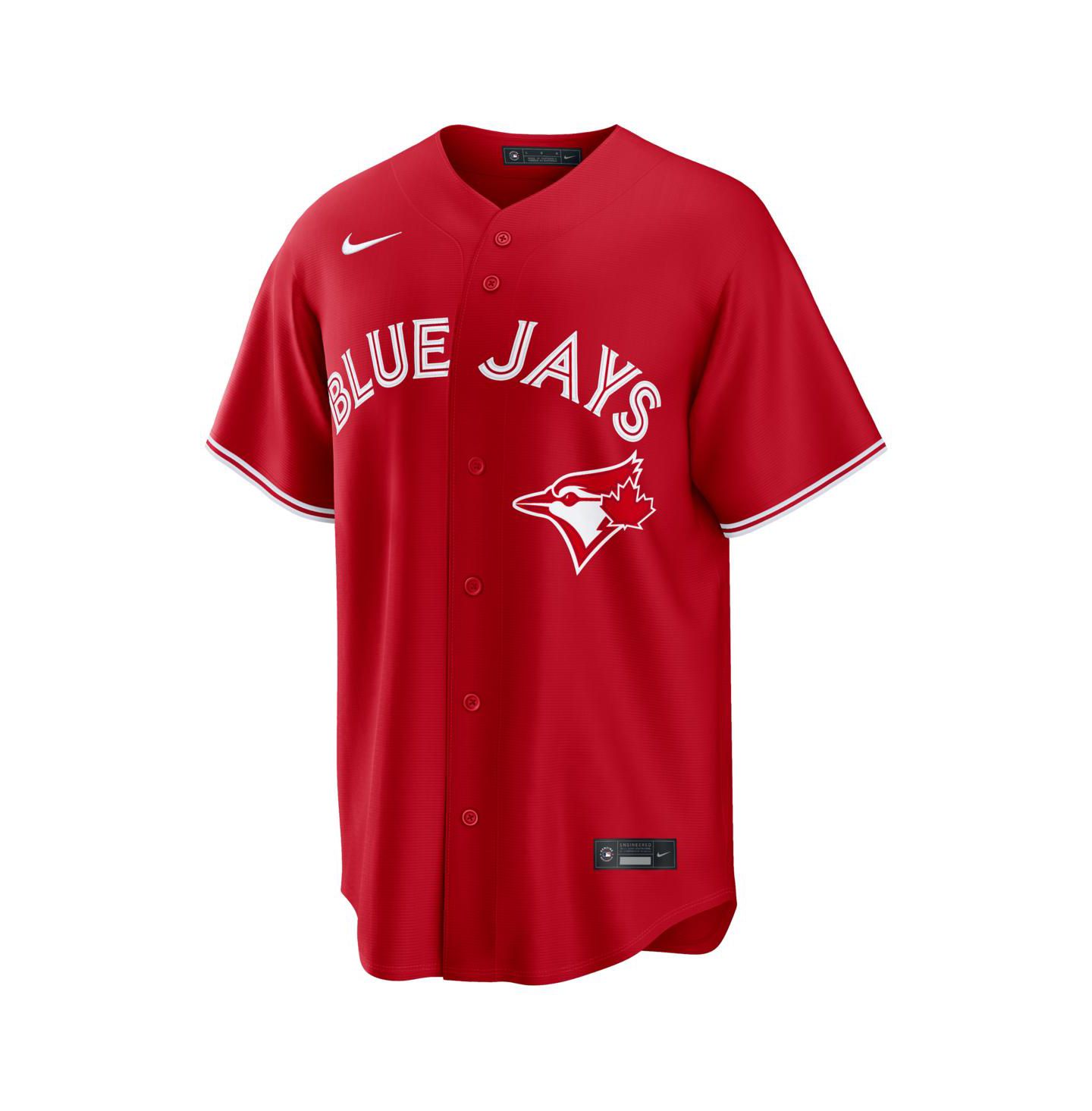 Мужской топ Nike Red Toronto Blue Jays Canada Day Replica Jersey — фото 2
