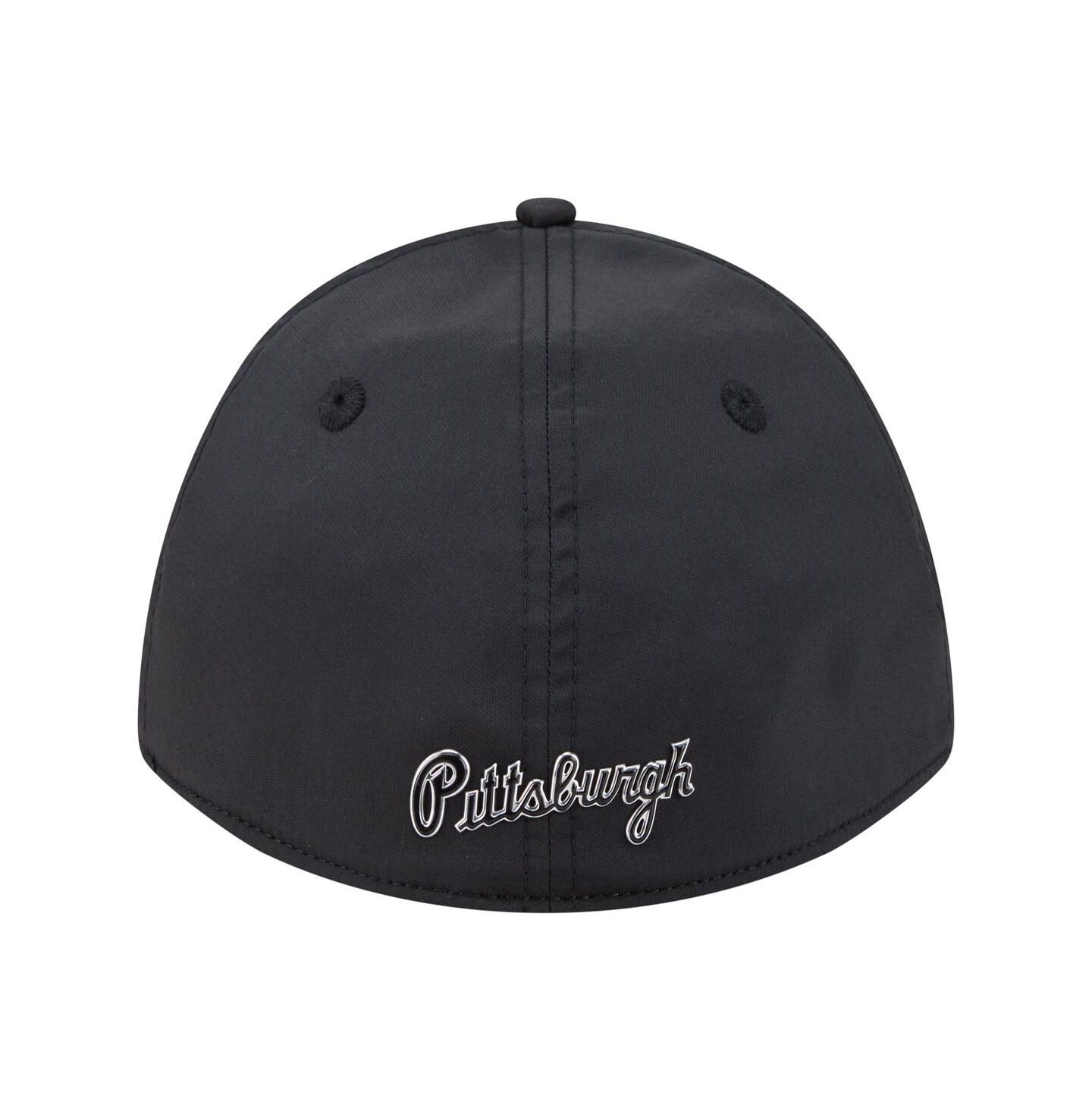 Мужская кепка New Era Black Pittsburgh Pirates Metallic 39THIRTY M-Crown Flex Hat — фото 4