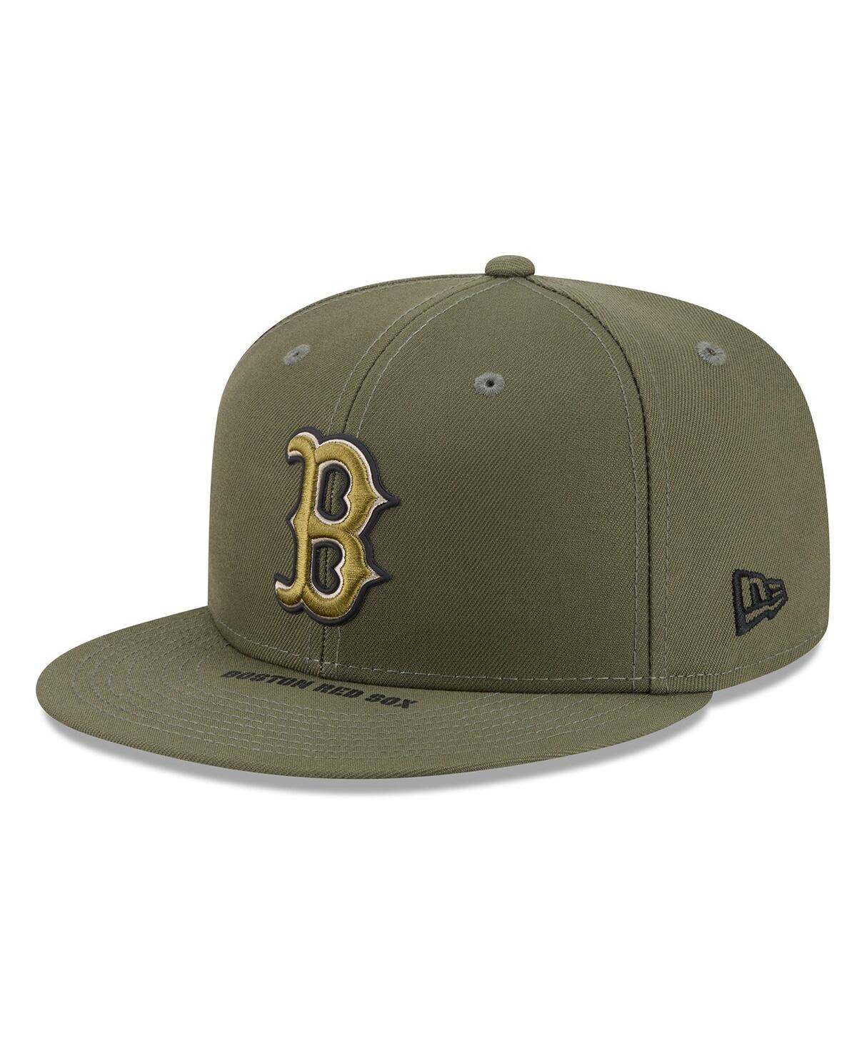 New Era Men's Olive Boston Red Sox 2026 Armed Forces Day 9FIFTY Snapback Hat