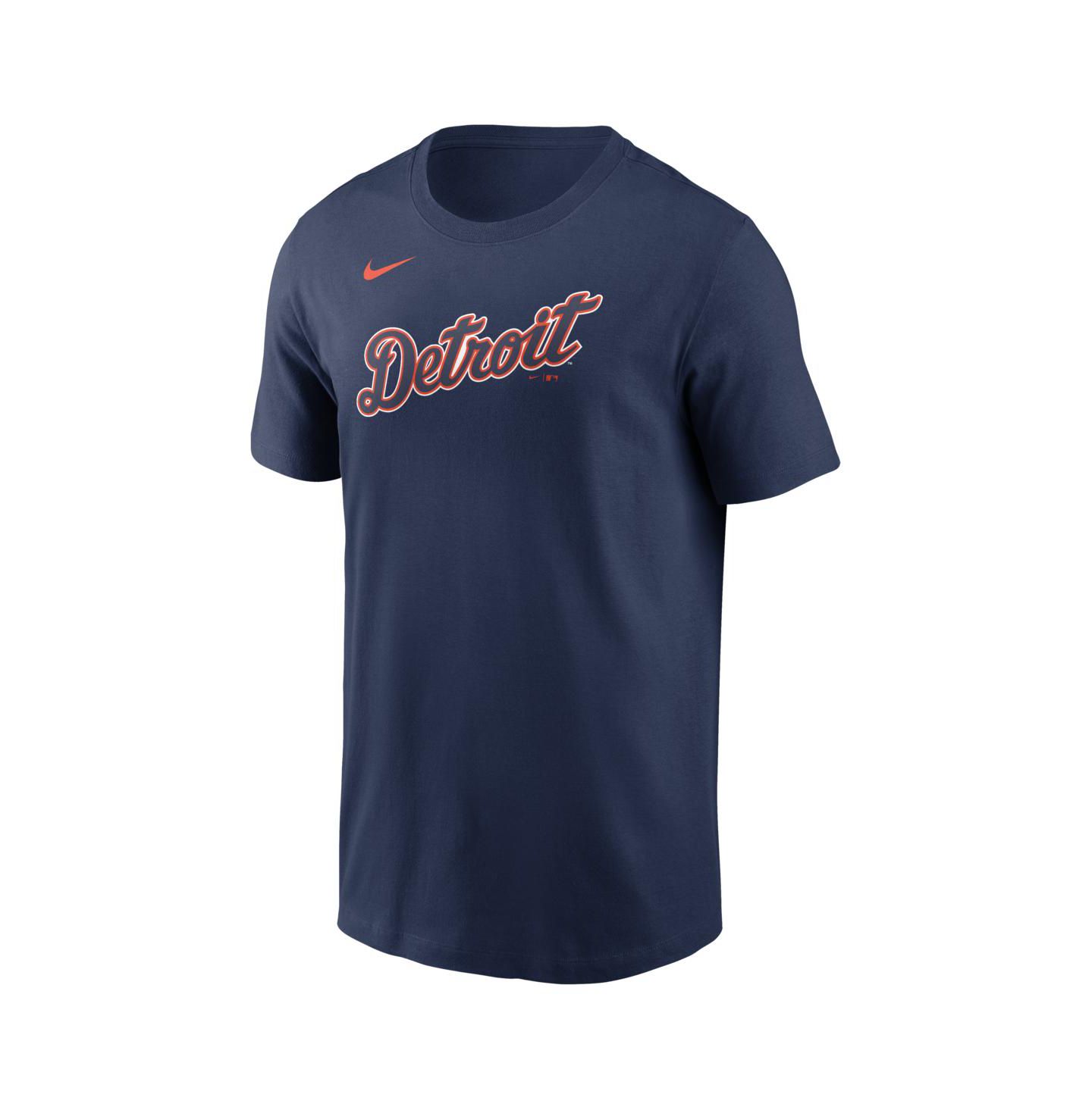 Мужская футболка Nike Navy Detroit Tigers Alternate Wordmark — фото 2