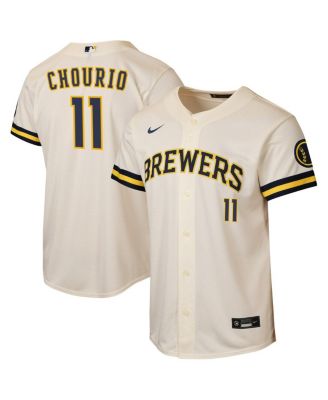 Big Boys and Girls Jackson Chourio Cream Milwaukee Brewers Home Stadium Jersey