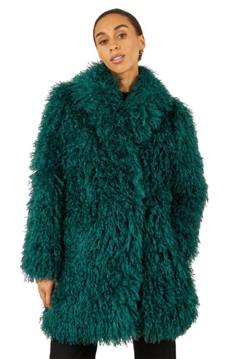 Женские куртки Yumi Women's Luxe Long Hair Faux Fur Coat
