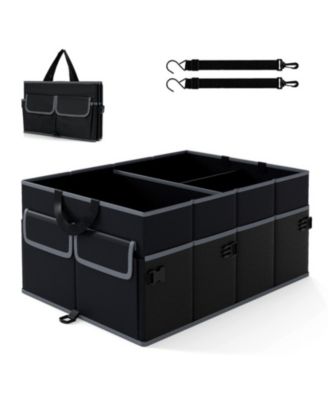 13-Gallon Foldable Car Trunk Organizer with Removable Divider and 6 Pockets