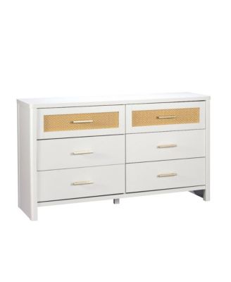 Isabella Isle 6-Drawer Dresser, White Finish