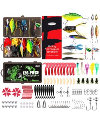 Fishing Lures Kit Tackle Box Bass Walleye Trout Freshwater