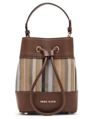 Stripe Mini Bucket Handbag