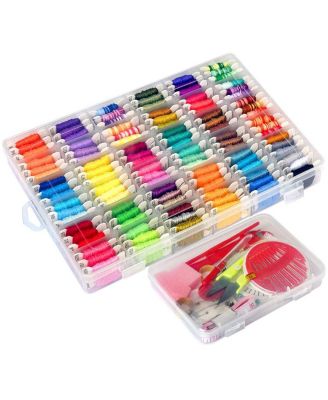218pieces  Embroidery Floss Bracelet Kit Organizer Box Friendship Craft Tools Beginners 108-color