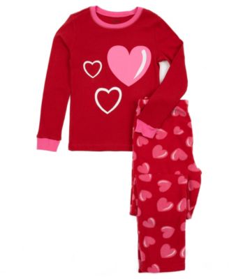 Girls Matching Family Two-Piece Pajamas - Cotton Top and Fleece Pants - Cute and Playful Prints