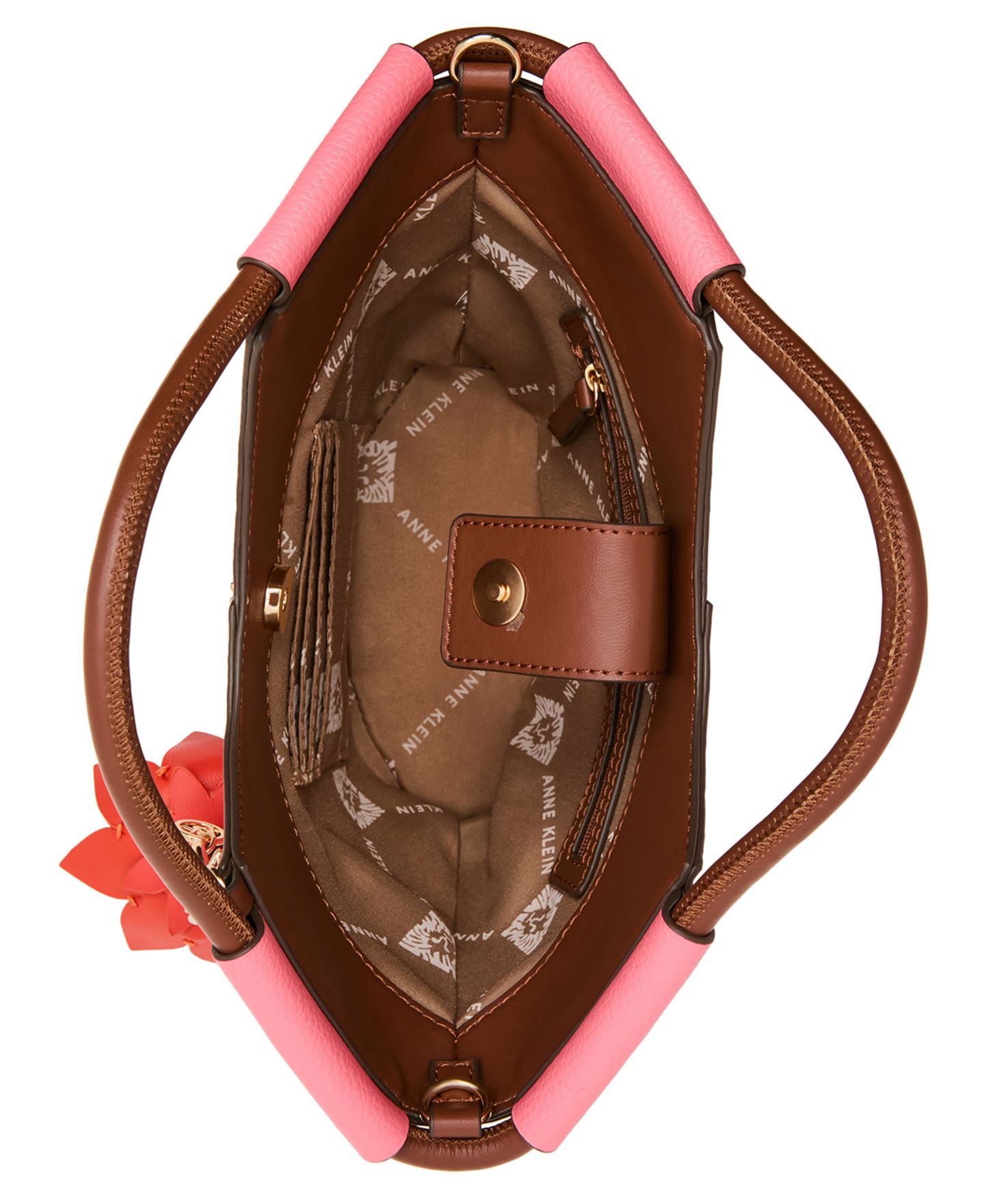 Женская сумка Anne Klein Mini Magnetic Snap Tote Handbag, цвет: Розовый — фото 4
