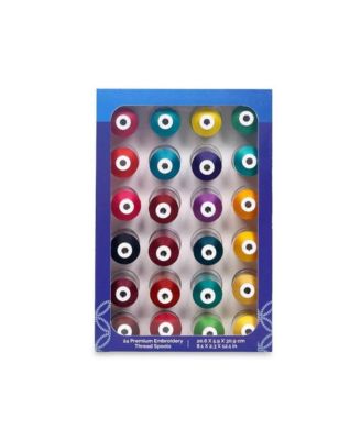 24-Piece Jewel Tone Embroidery Thread Set