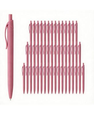Retractable Ballpoint Pen Medium Point 1.0mm No Bleed Ink Click 50 Pack