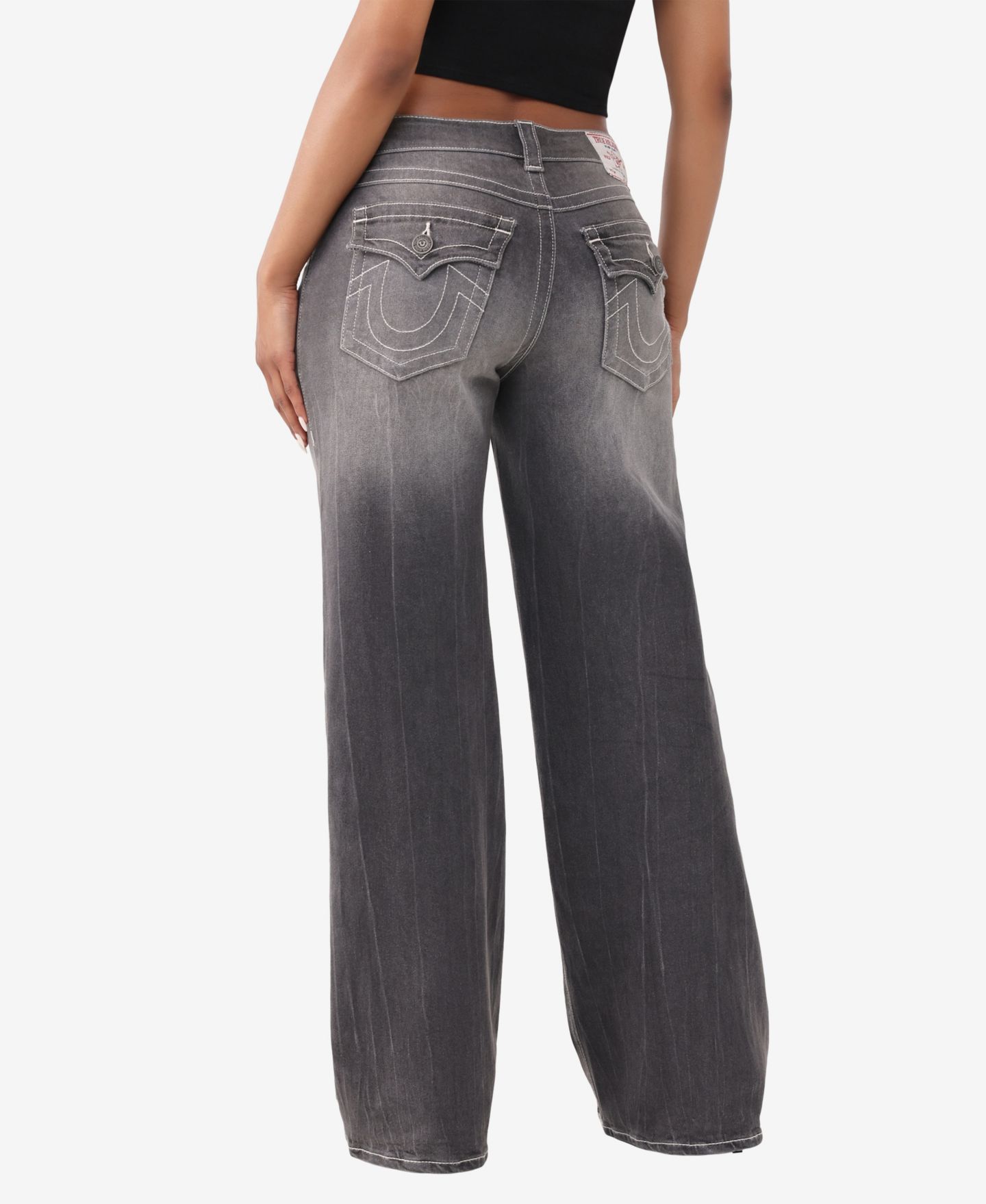 Женские джинсы True Religion Bobbi Mid-Rise Baggy Flap, цвет: Canyon Rise — фото 3