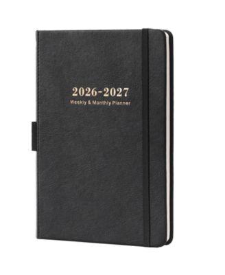 2026 Planner Weekly Monthly Daily Leather Hardcover