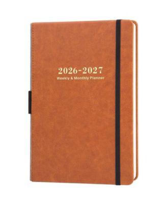 2026 Planner Weekly Monthly Daily Leather Hardcover