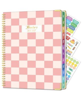 2026-2027 Academic Year Teacher Planner Lesson Plan Book - Spiral-Bound, with Monthly Index Tabs and Stickers