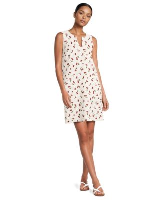 Women's Cotton Jersey Notch Neck Dress