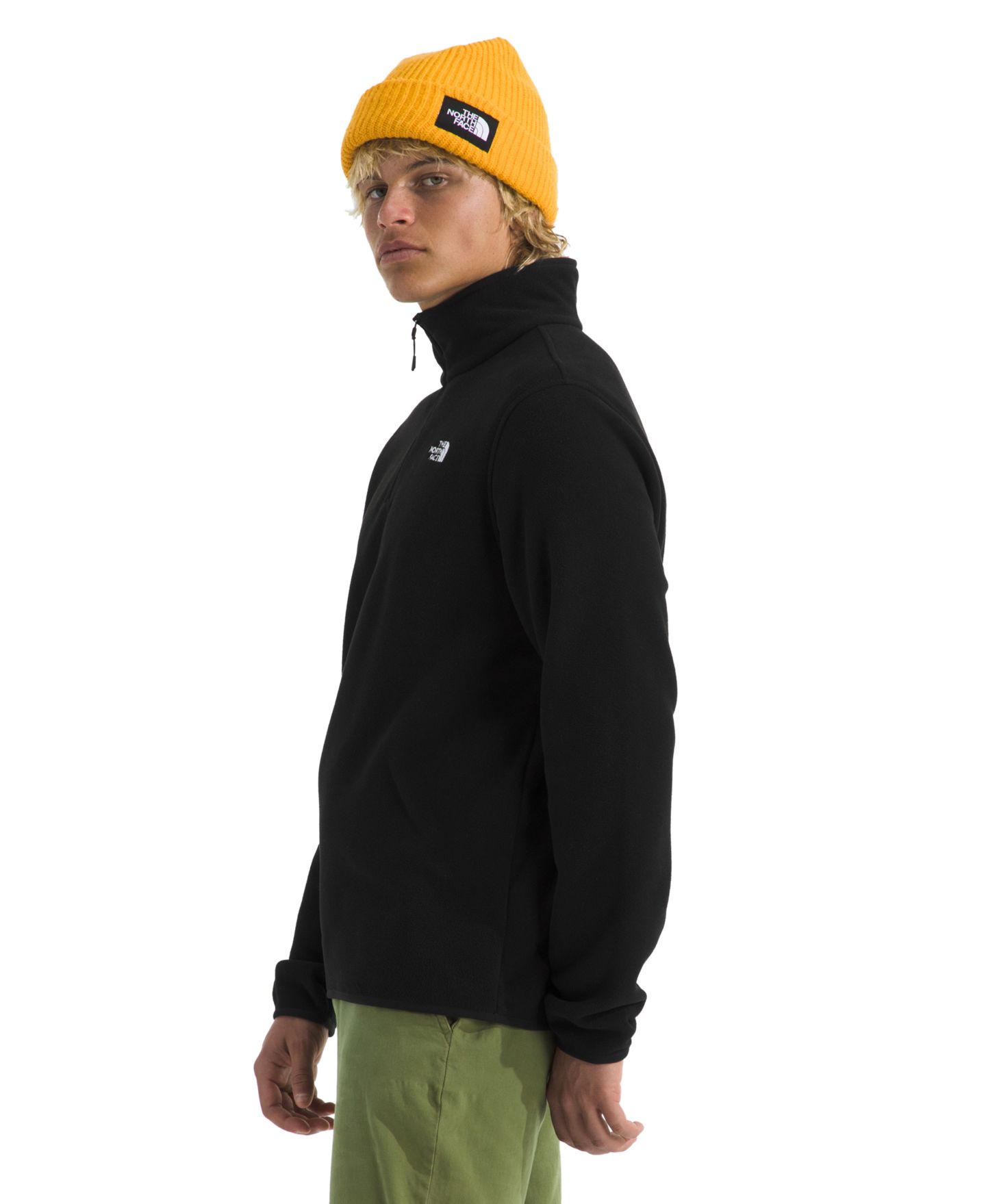 Мужская куртка The North Face Glacier Fleece Quarter-Zip, цвет: Чёрный — фото 3