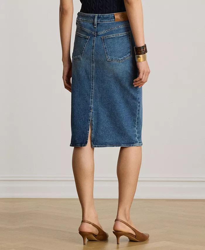 Women's Denim Pencil Skirt - thumbnail 5