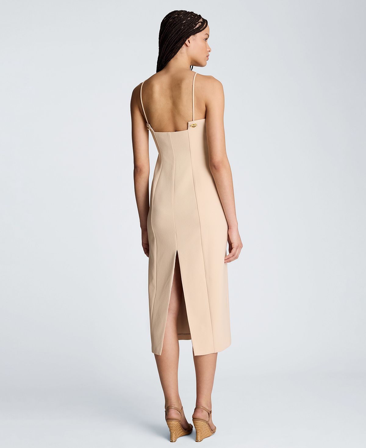 Kenneth Cole Women's Square Neck Grommet Midi Dress view 5 — MAYCSS fashion products