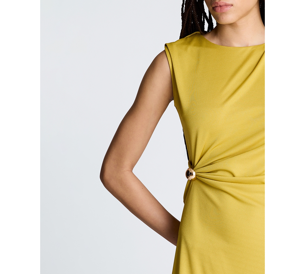 Kenneth Cole Women's Crewneck Waist Drape Mini Dress